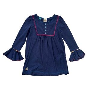 Wildflowers Navy Blue Long Sleeve tunic top 4